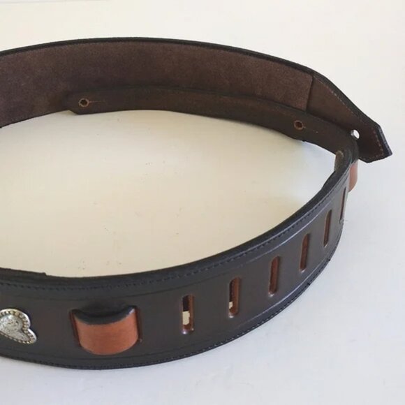 Custom Hand Tooled Leather Guitar Strap Adjustable Olivia - Picture 6 of 13